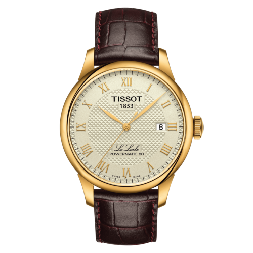 Tissot Le Locle Powermatic 80 39.3 Yellow Gold PVD / Ivory / Strap